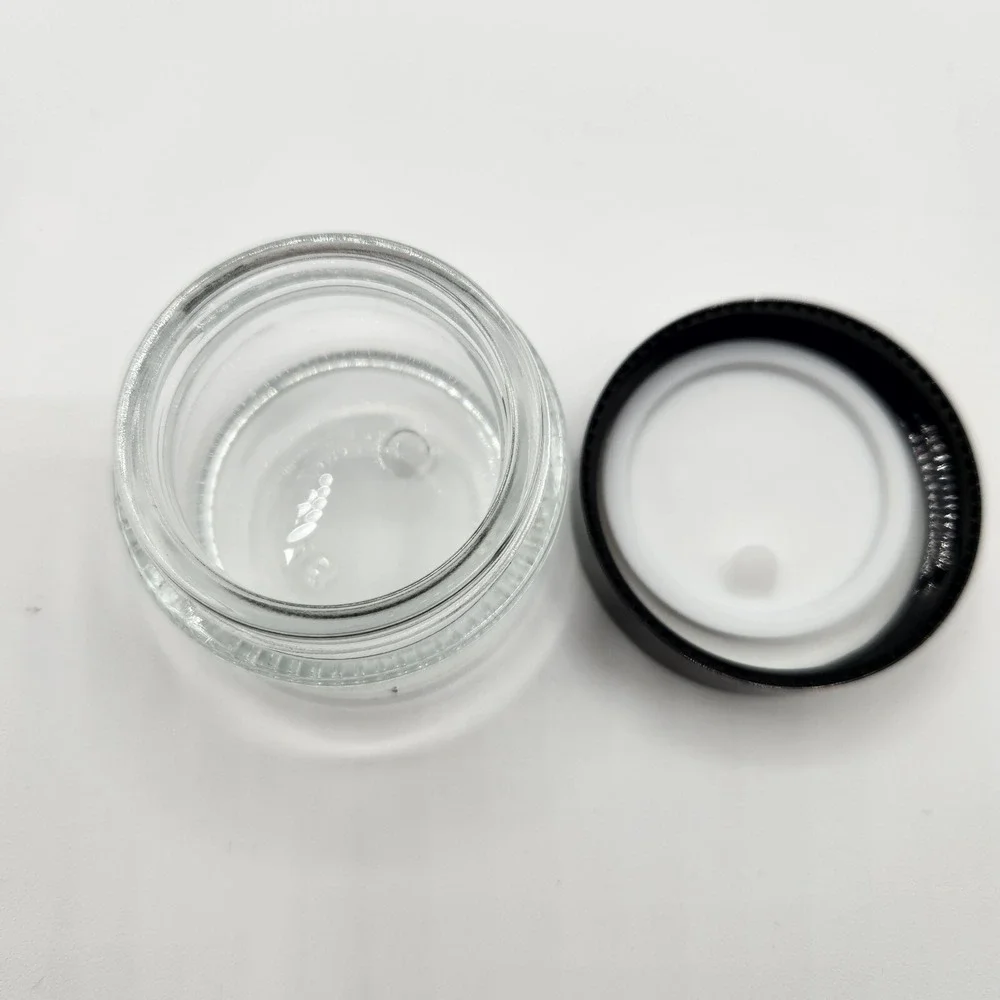 24 Pack 1 oz Glass Cosmetic Container Jars with Lid for Makeup Powders Ointment